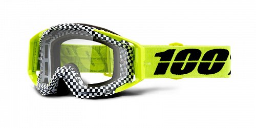 brýle RACECRAFT ANDRE, 100% - USA (čiré zrcadlové plexi)